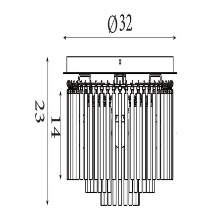 Searchlight - Laevalgusti SWIZZLE 5xE14/60W/230V läbimõõt 32 cm suitsuhall