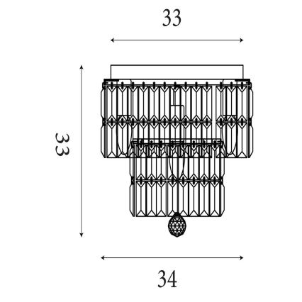 Searchlight EMPIRE vannitoa laelamp 4xE14/60W/230V IP44