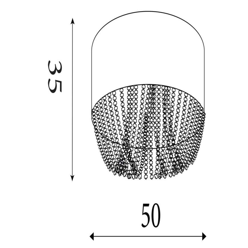 Searchlight - laevalgusti BELLANO 5xG9/7W/230V, läbimõõt 50 cm, hall