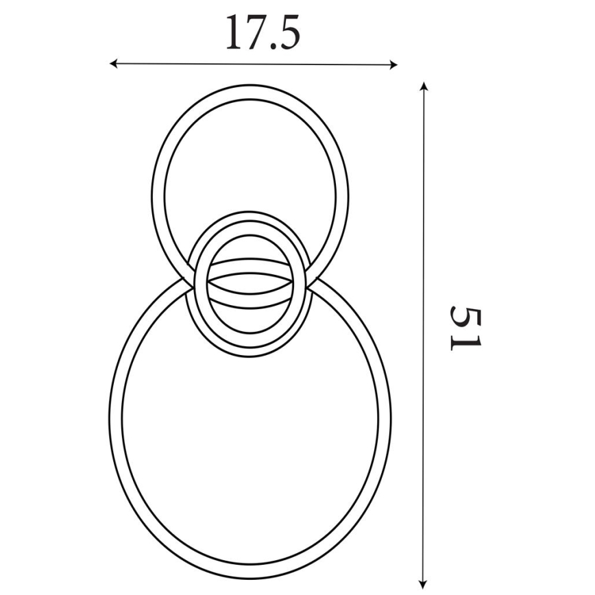 Searchlight - LED hämardatav laelamp TRIPLE LED/25W/230V