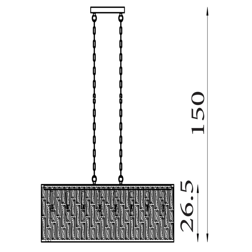 Searchlight - Ketiga lühter BIJOU 8xE14/40W/230V