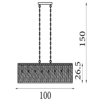 Searchlight - Ketiga lühter BIJOU 8xE14/40W/230V