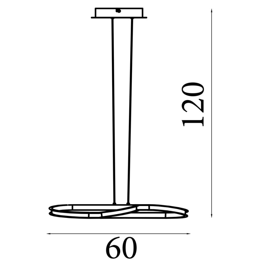 Searchlight - hämardatav LED-ripplühter kaabliga DOODLE LED/40W/230V messing