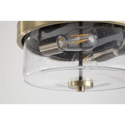 Searchlight - Vannitoa laelamp PRESTON 2xE27/60W/230V IP44, läbimõõt 33 cm, messing