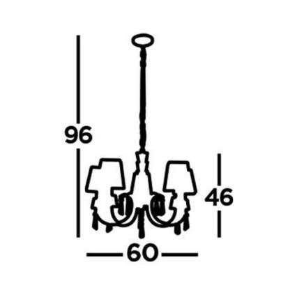 Searchlight - Lühter PORTICO 5xG9/33W/230V läikiv kroom