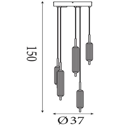Searchlight - Hämardatav LED-rippvalgusti kaabliga CATTAIL LED/24W/230V