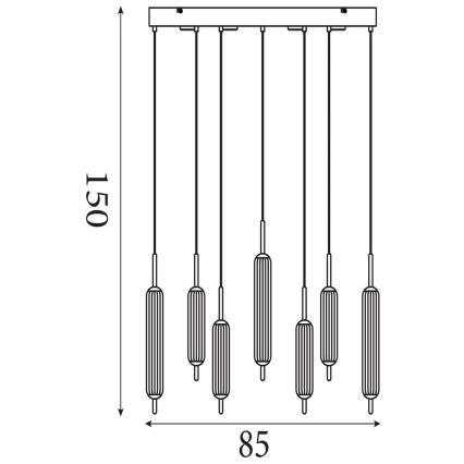 Searchlight - Hämardatav LED-rippvalgusti kaablil CATTAIL LED/33W/230V