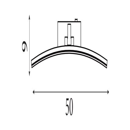 Searchlight - LED-pildivalgusti SANTORINI LED/10,88W/230V hõbedane