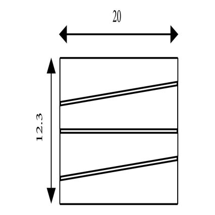 Searchlight - LED-seinavalgusti SECTION LED/18W/230V must