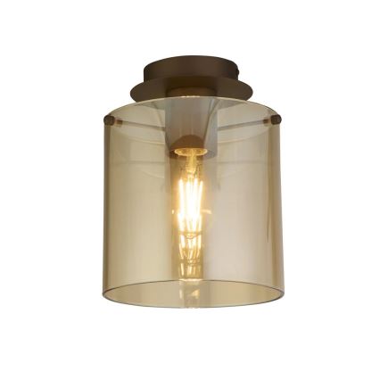 Searchlight - laevalgusti SWEDEN 1xE27/60W/230V, läbimõõt 22 cm, pruun/suitsune