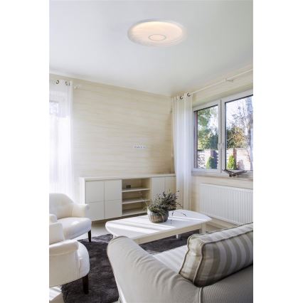 Searchlight - LED-laelamp AURA LED/24W/230V Ø 38,5 cm valge