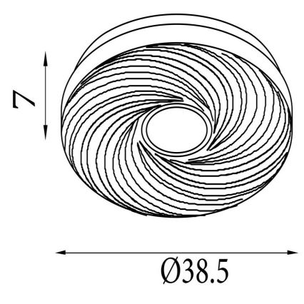 Searchlight - LED-laelamp AURA LED/24W/230V Ø 38,5 cm valge