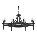 Searchlight - Ketiga lühter CARTWHEEL 8xE14/60W/230V must