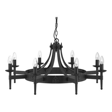 Searchlight - Ketiga lühter CARTWHEEL 8xE14/60W/230V must