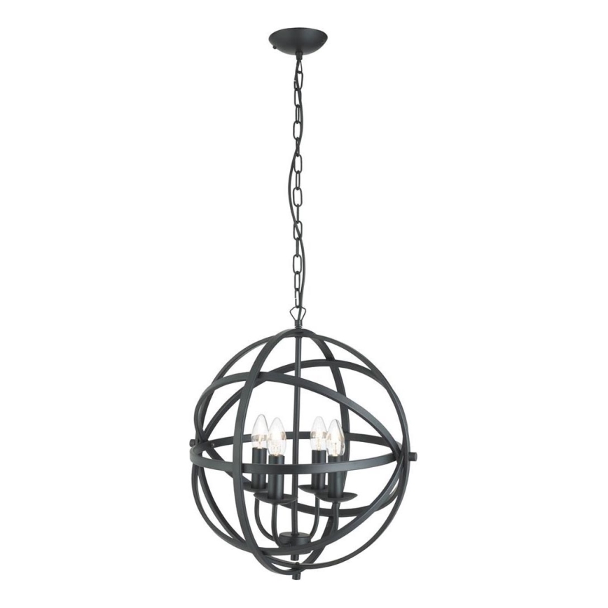 Searchlight - Ketiga rippuv lühter ORBIT 4xE14/60W/230V must