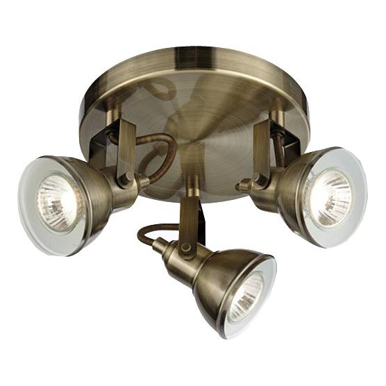 Searchlight - Kohtvalgusti FOCUS 3xGU10/50W/230V messing