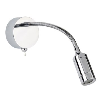 Searchlight - LED Paindlik väike lamp ADJU LED/1W/230V läikiv kroom