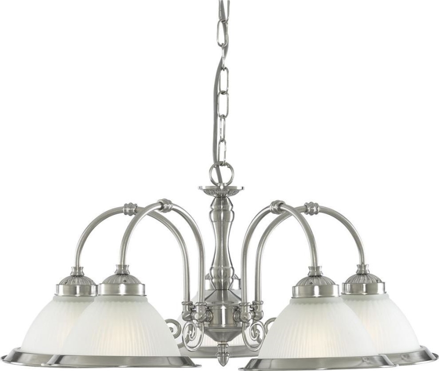 Searchlight - Lühter AMERICAN DINER 5xE14/60W/230V läikiv kroom