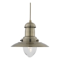 Searchlight - Lühter riputuskaabliga FISHERMAN 1xE27/60W/230V, messing