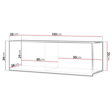 Seinakapp CALABRINI 34x105 cm valge