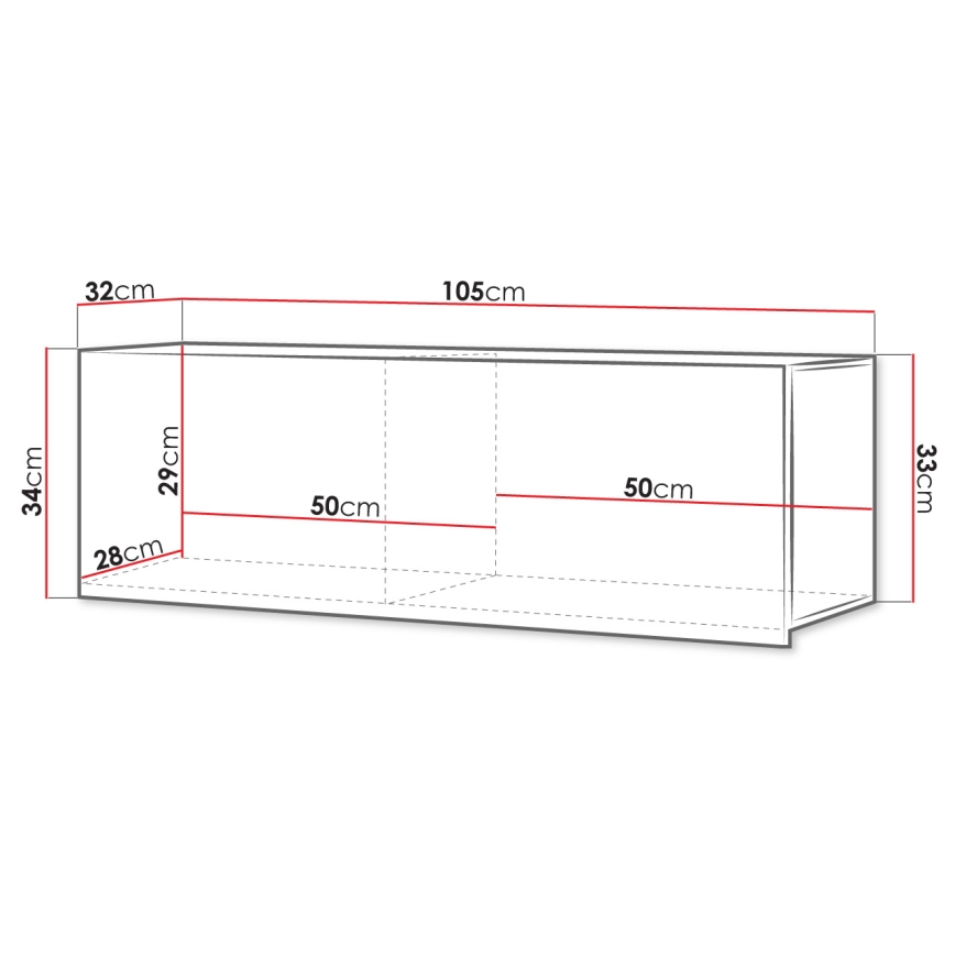 Seinakapp CALABRINI 34x105 cm valge