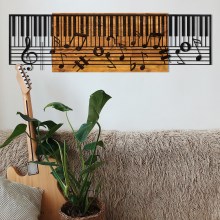 Seinakaunistus 100x30 cm klaver puit/metall