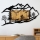 Seinakaunistus 110x65 cm mootorratta sõit puit/metall