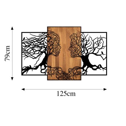 Seinakaunistus 125x79 cm elupuud puit/metall