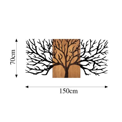 Seinakaunistus 150x70 cm puu puit/metall