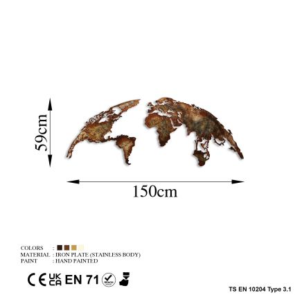 Seinakaunistus 2 tk 150x59 planeet metall