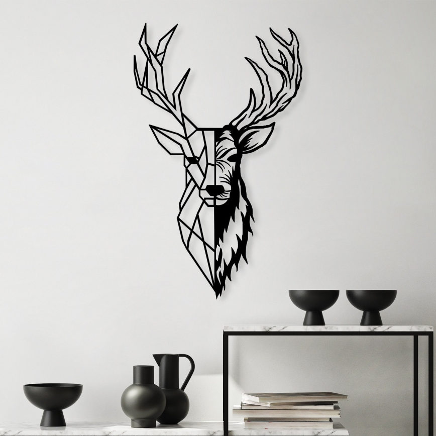Seinakaunistus 42x70 cm hirv metall