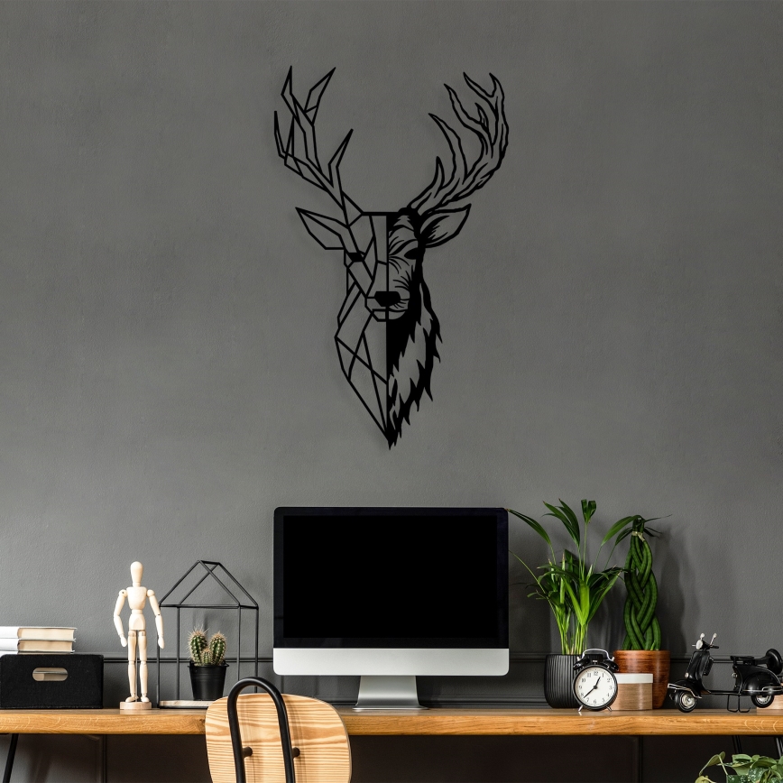 Seinakaunistus 42x70 cm hirv metall