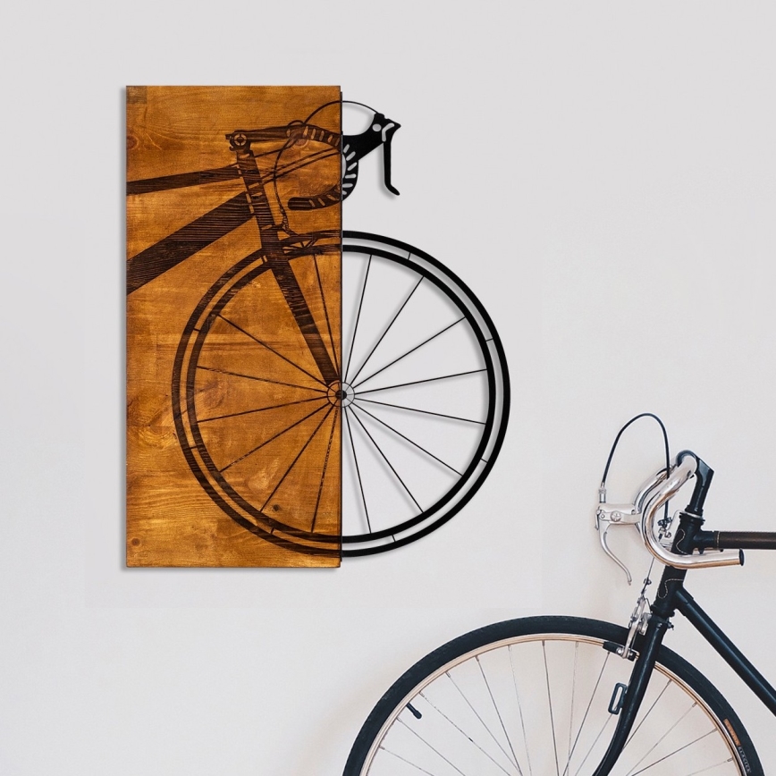 Seinakaunistus 45x58 cm bike puit/metall