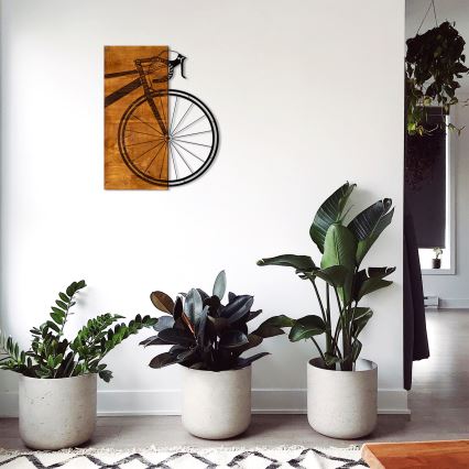 Seinakaunistus 45x58 cm bike puit/metall