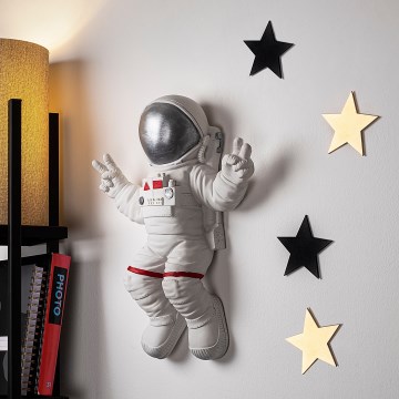Seinakaunistus 47x35 cm astronaut hõbedane