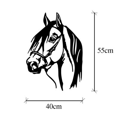 Seinakaunistus 55x40 cm hobune metall