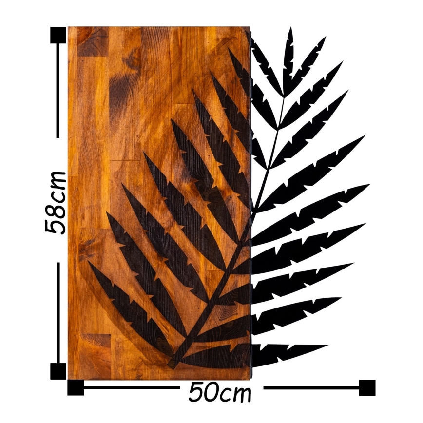 Seinakaunistus 58x50 cm leht puit/metall