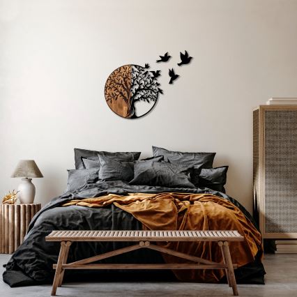 Seinakaunistus 71x92 cm puu puit/metall