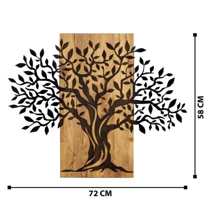 Seinakaunistus 72x58 cm puu puit/metall