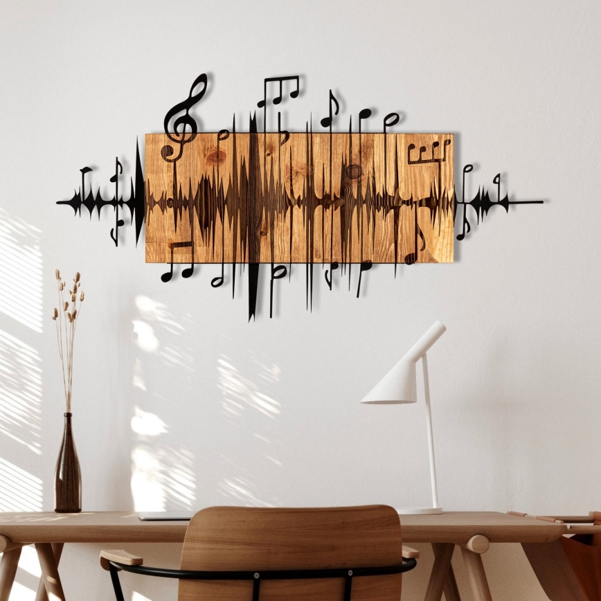Seinakaunistus 90x47 cm noodid puit/metall