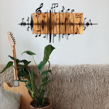 Seinakaunistus 90x47 cm noodid puit/metall