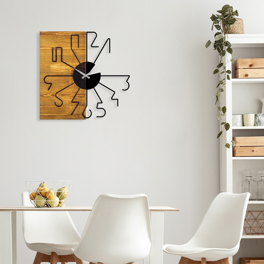 Seinakell 58 cm 1xAA puit/metall
