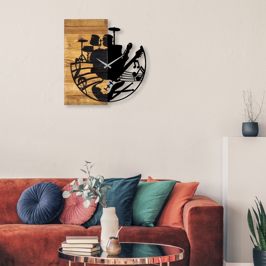 Seinakell 60x58 cm 1xAA puit/metall
