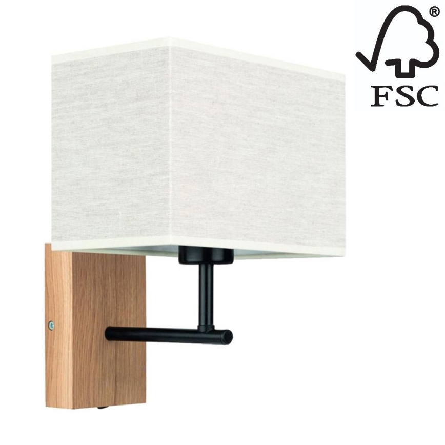 Seinalamp BOHO 1xE27/25W/230V tamm – FSC sertifitseeritud