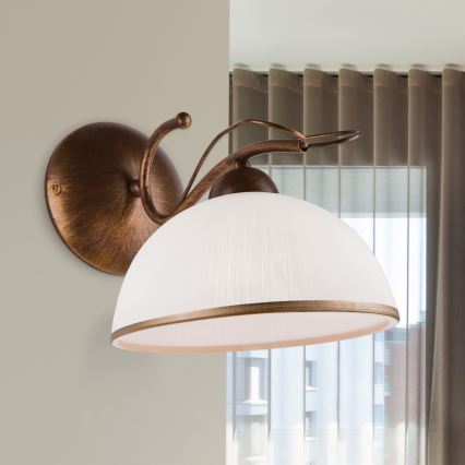 Seinalamp COBRA 1xE27/60W/230V pronks/patina