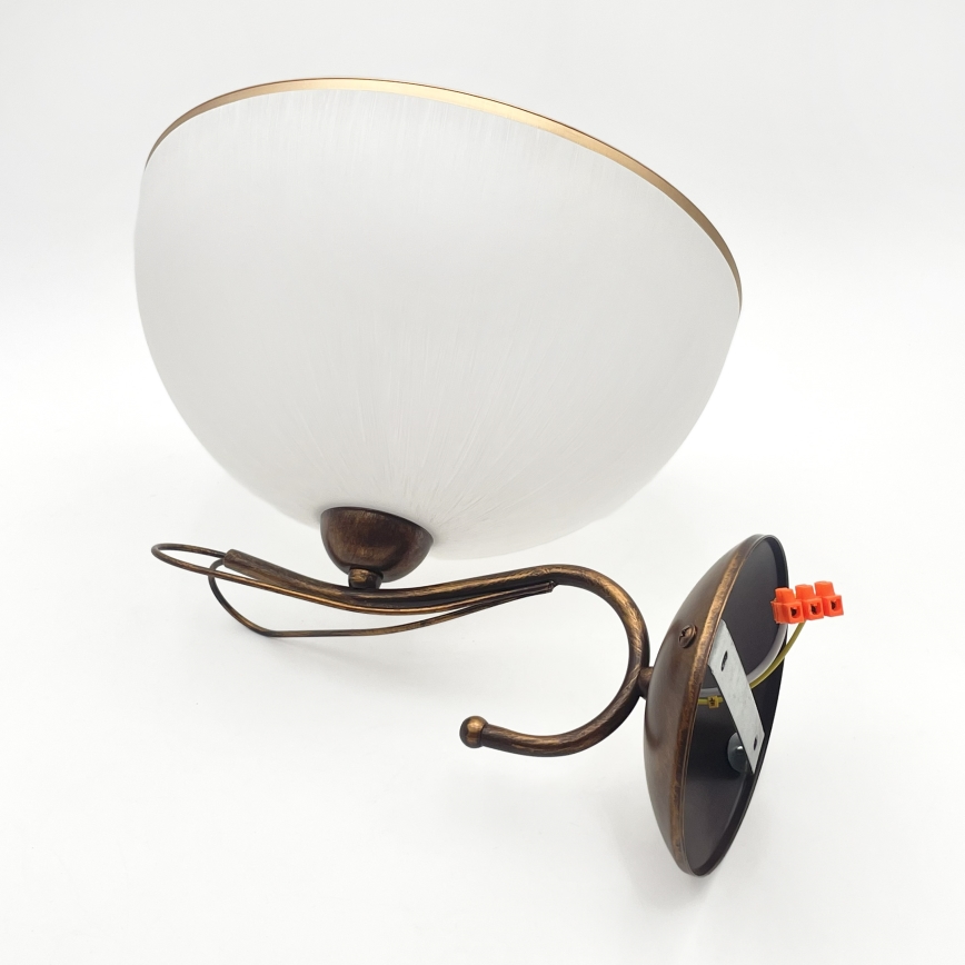 Seinalamp COBRA 1xE27/60W/230V pronks/patina