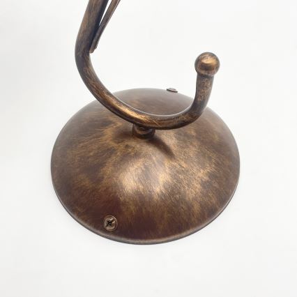 Seinalamp COBRA 1xE27/60W/230V pronks/patina