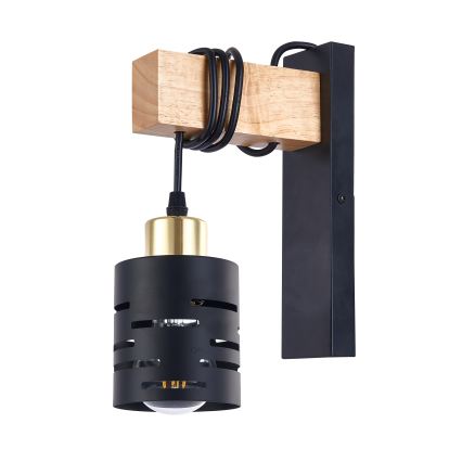 Seinalamp ELEN 1xE27/35W/230V must/kuldne/pruun