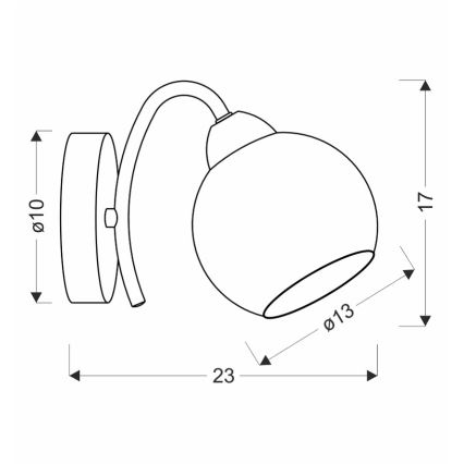 Seinalamp NESTOR 1xE27/40W/230V messing