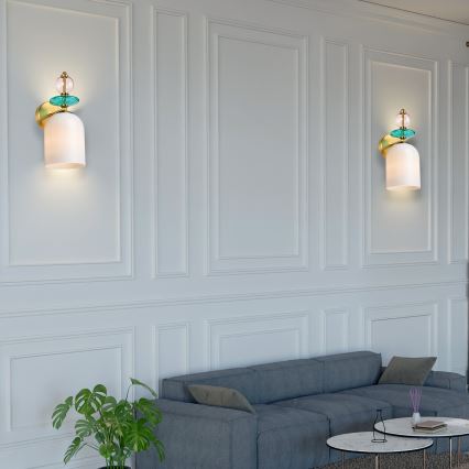 Seinalamp TROPEA 1xE27/15W/230V kuldne/suitsune roosa/sinine/valge